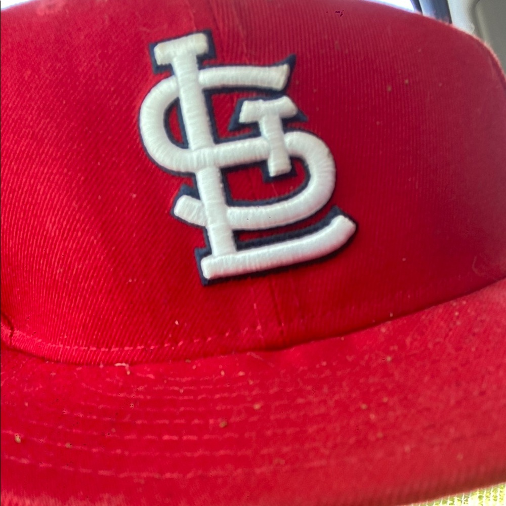 New Era Red Hat with White Logo